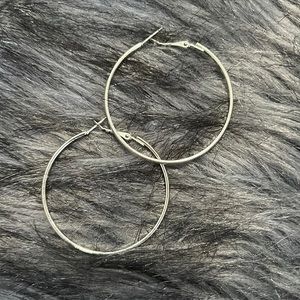 Silver hoop earrings